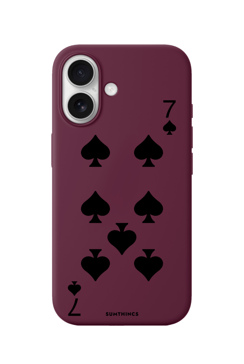 iPhone 17 Spade7 Premium Telefon Kılıfı Bordo - SUMTHINCS