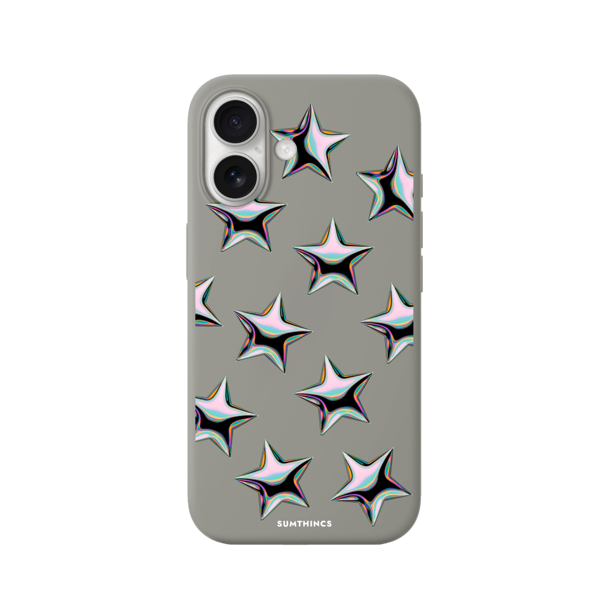 iPhone 17 Stars Premium Telefon Kılıfı Gri - SUMTHINCS