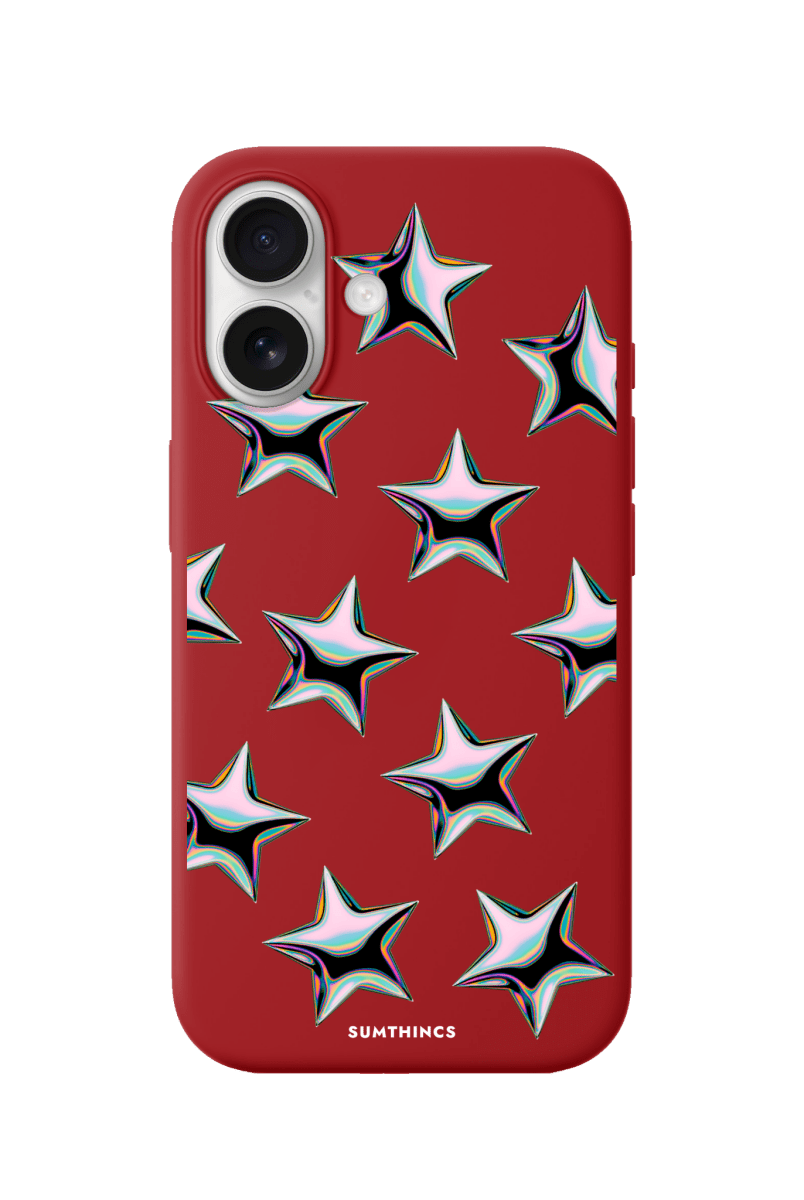 iPhone 17 Stars Premium Telefon Kılıfı Kırmızı - SUMTHINCS