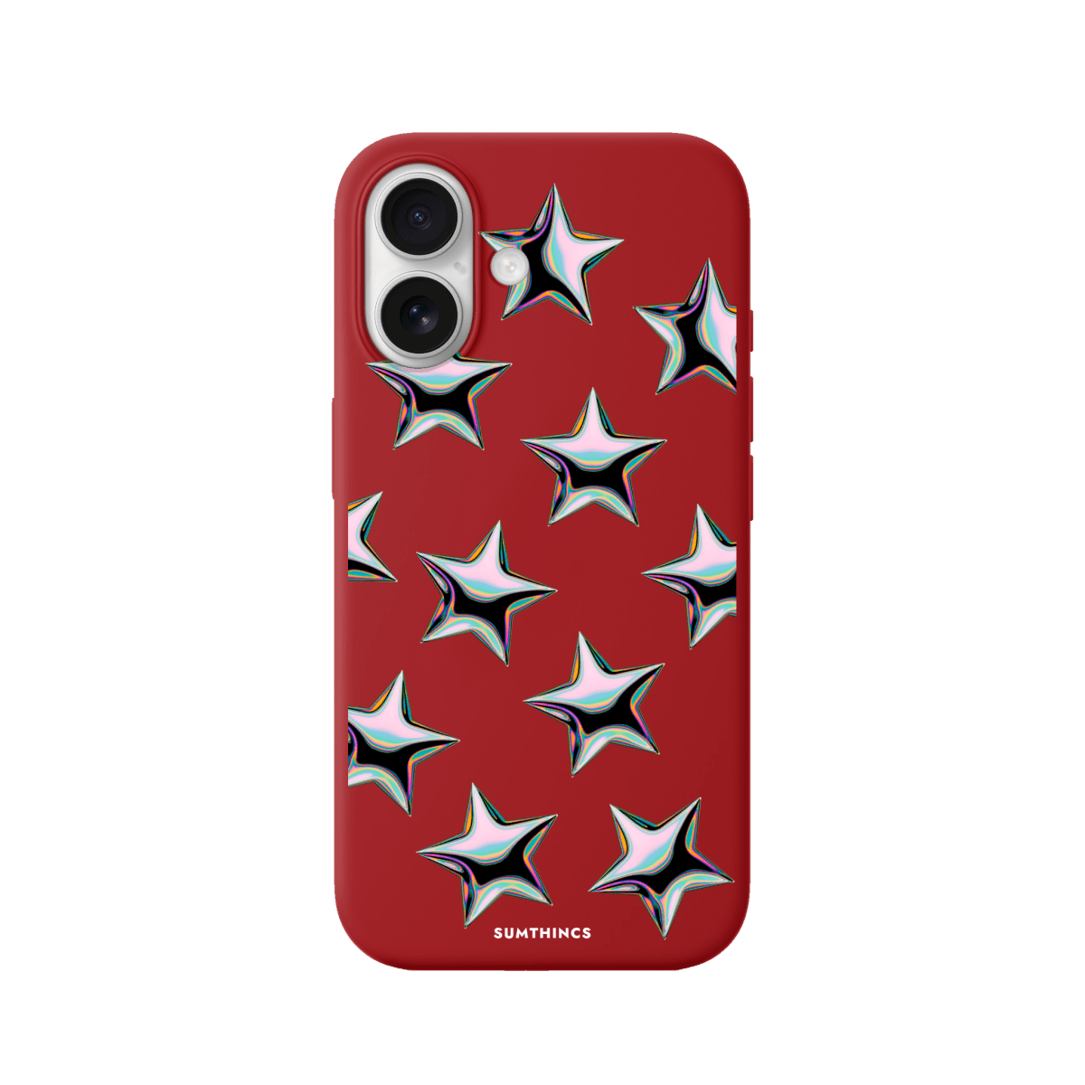 iPhone 17 Stars Premium Telefon Kılıfı Kırmızı - SUMTHINCS