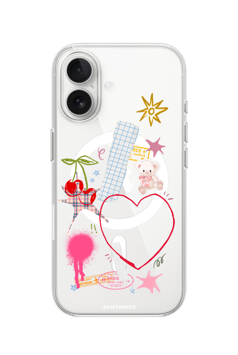 iPhone 17 Sweet Chaos Clear Magsafe Şeffaf Telefon Kılıfı - SUMTHINCS