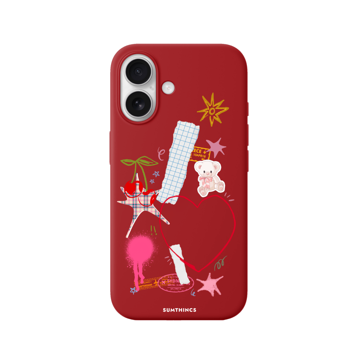 iPhone 17 Sweet Chaos Premium Telefon Kılıfı Kırmızı - SUMTHINCS