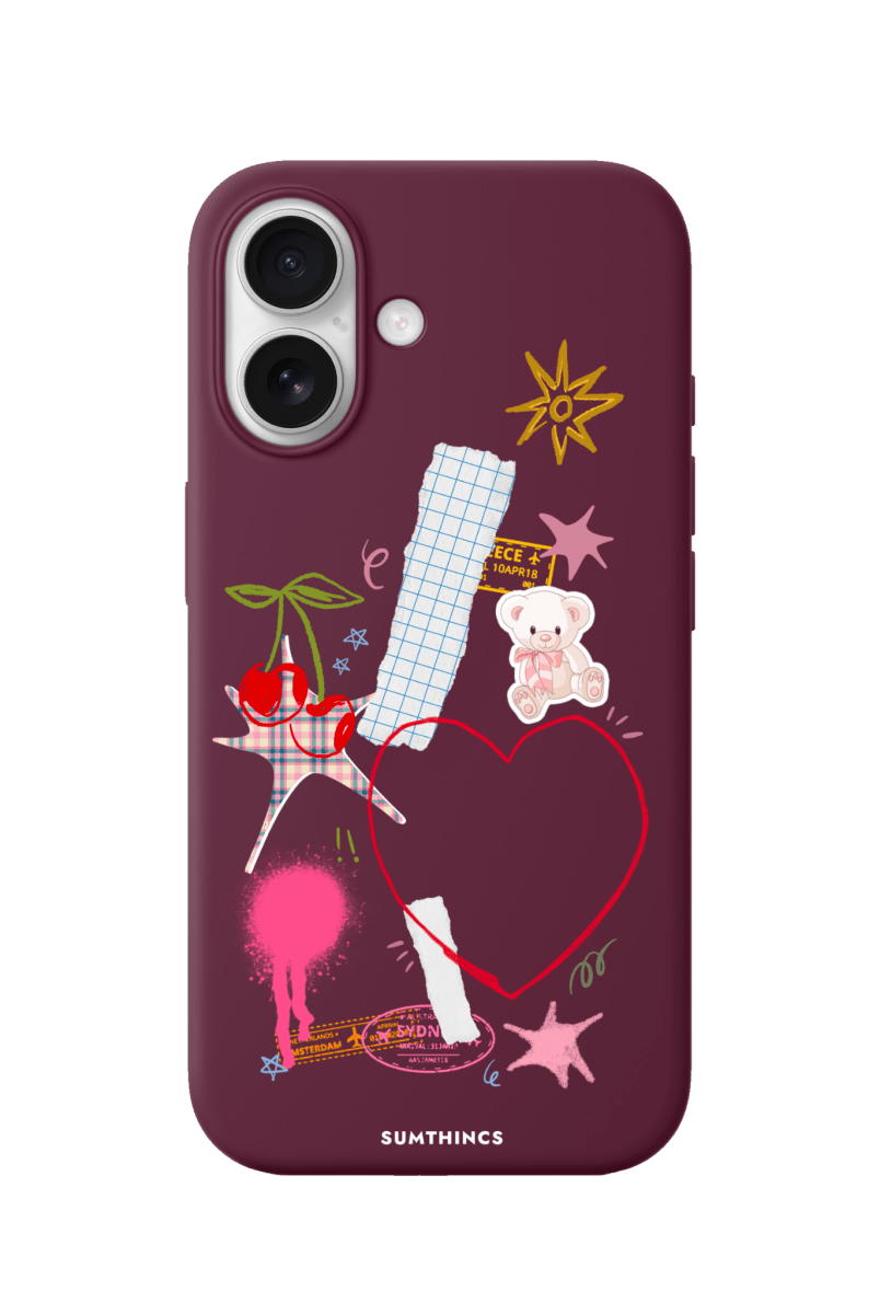 iPhone 17 Sweet Chaos Premium Telefon Kılıfı Bordo - SUMTHINCS