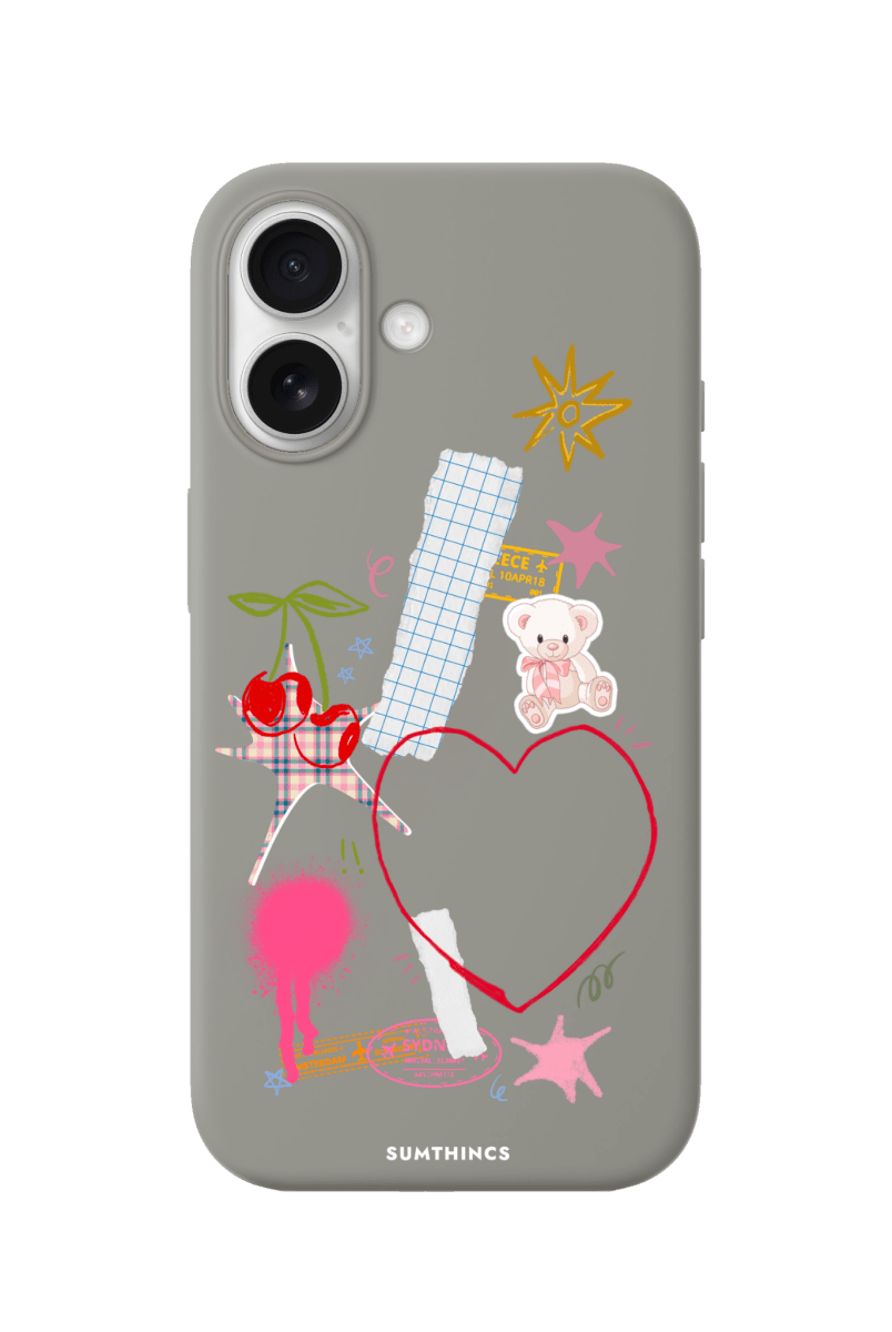 iPhone 17 Sweet Chaos Premium Telefon Kılıfı Gri - SUMTHINCS