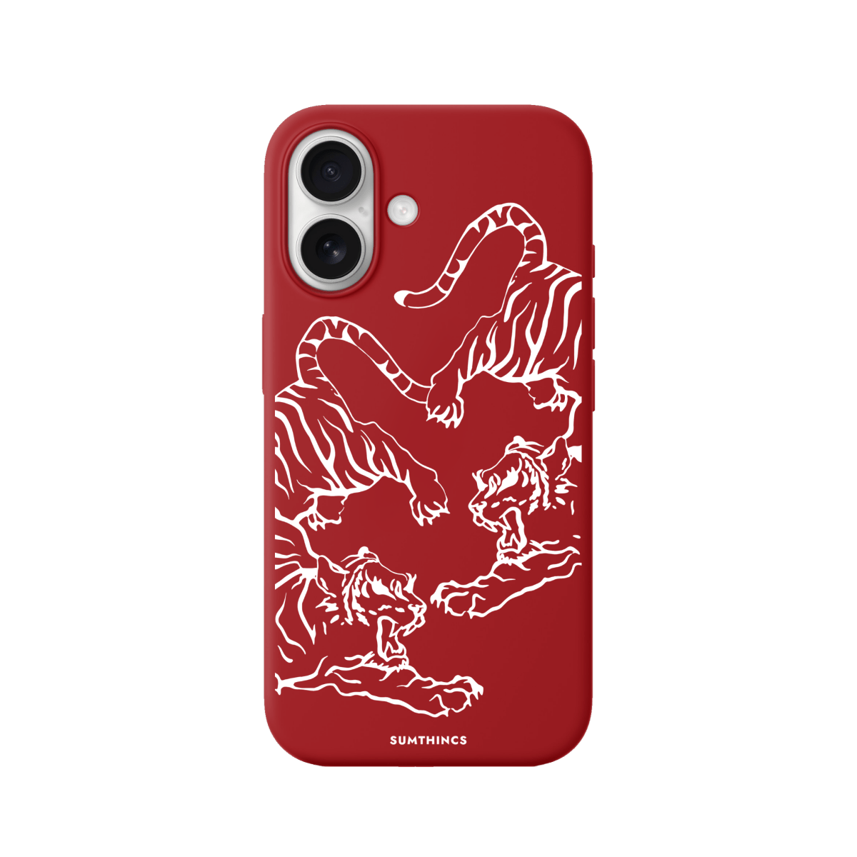 iPhone 17 Tigers Premium Telefon Kılıfı Kırmızı - SUMTHINCS