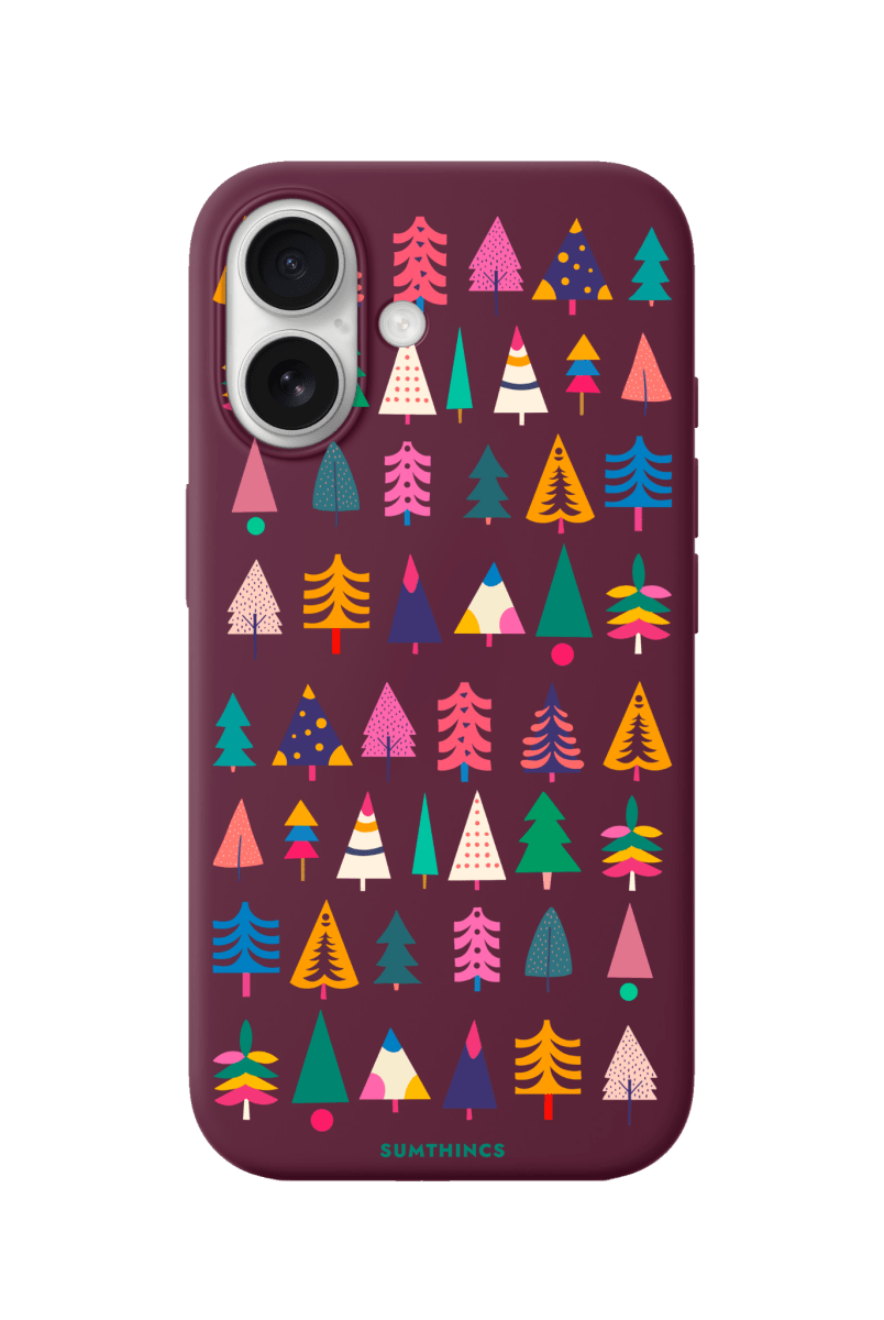 iPhone 17 Tiny Forest Premium Telefon Kılıfı Bordo - SUMTHINCS