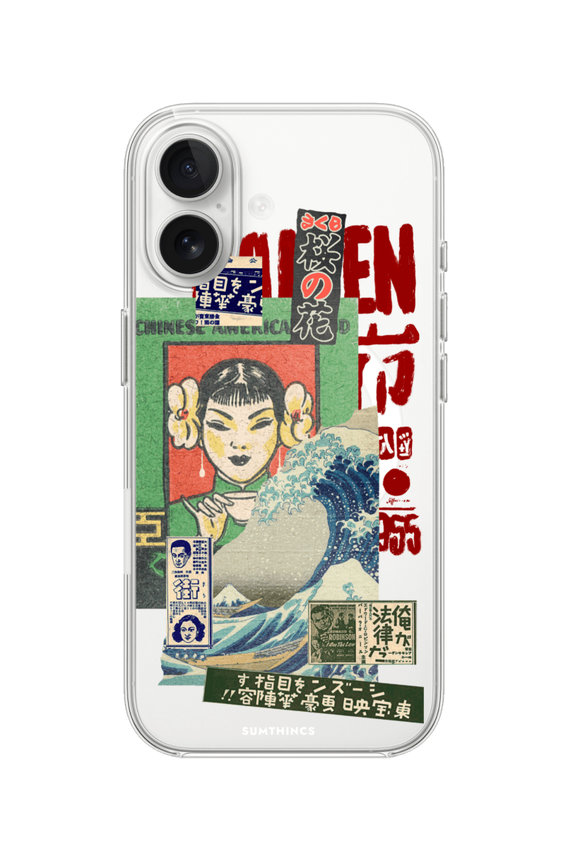 iPhone 17 Vintage Poster Clear Magsafe Şeffaf Telefon Kılıfı - SUMTHINCS