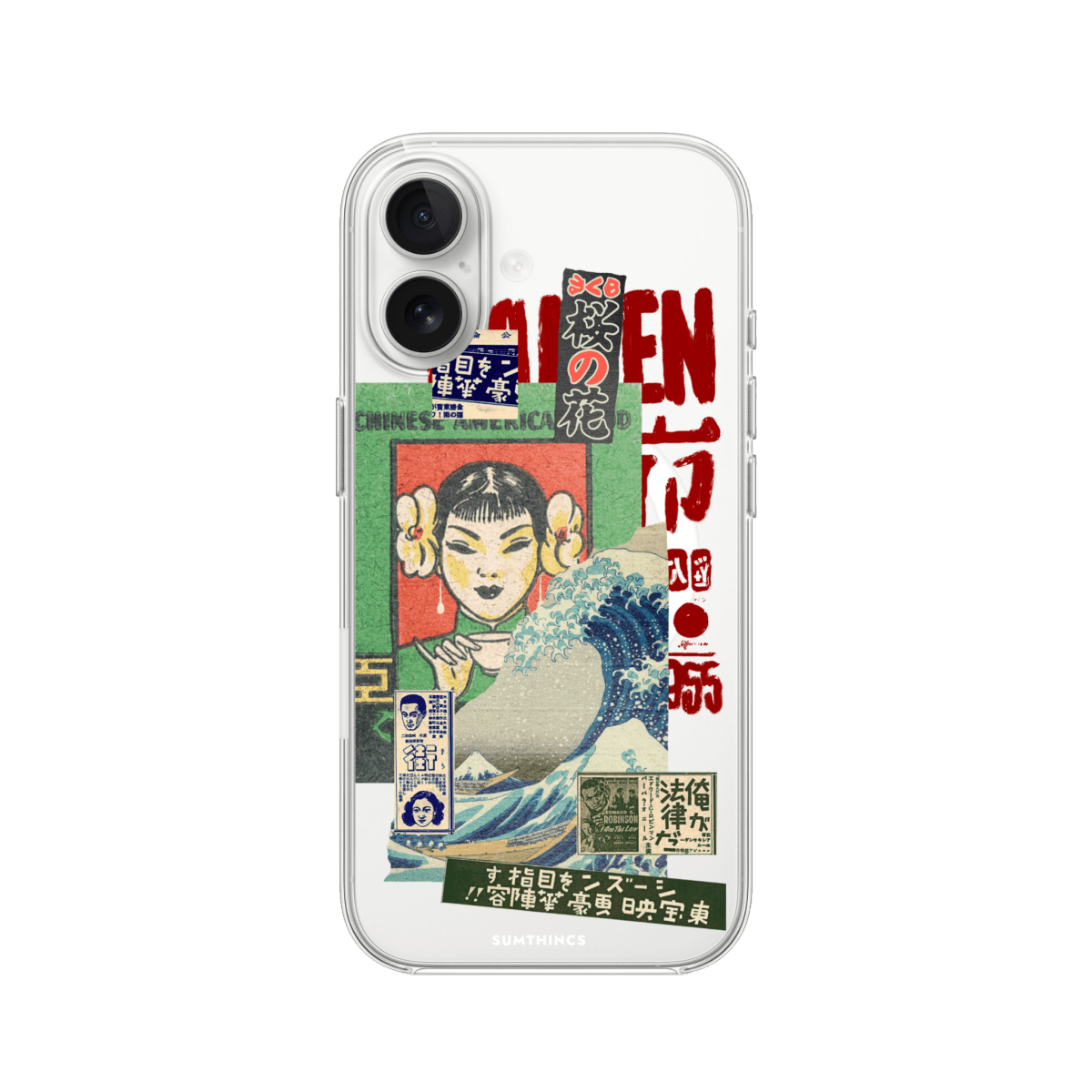 iPhone 17 Vintage Poster Clear Magsafe Şeffaf Telefon Kılıfı - SUMTHINCS