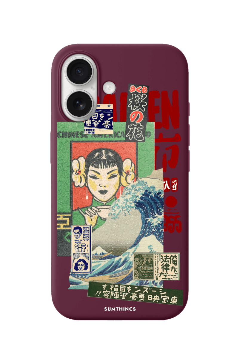 iPhone 17 Vintage Poster Premium Telefon Kılıfı Bordo - SUMTHINCS