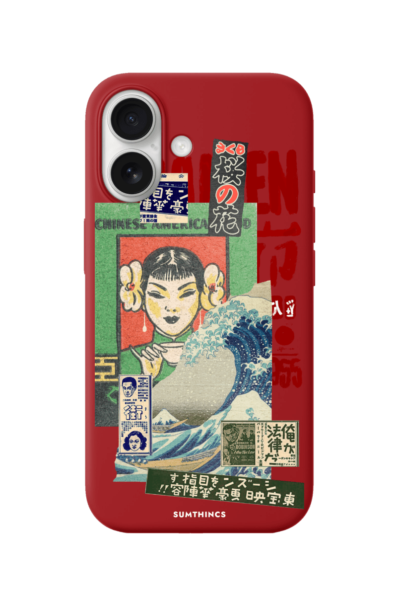 iPhone 17 Vintage Poster Premium Telefon Kılıfı Kırmızı - SUMTHINCS