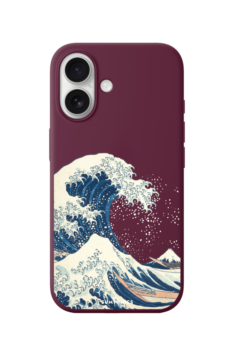iPhone 17 Waves Premium Telefon Kılıfı Bordo - SUMTHINCS