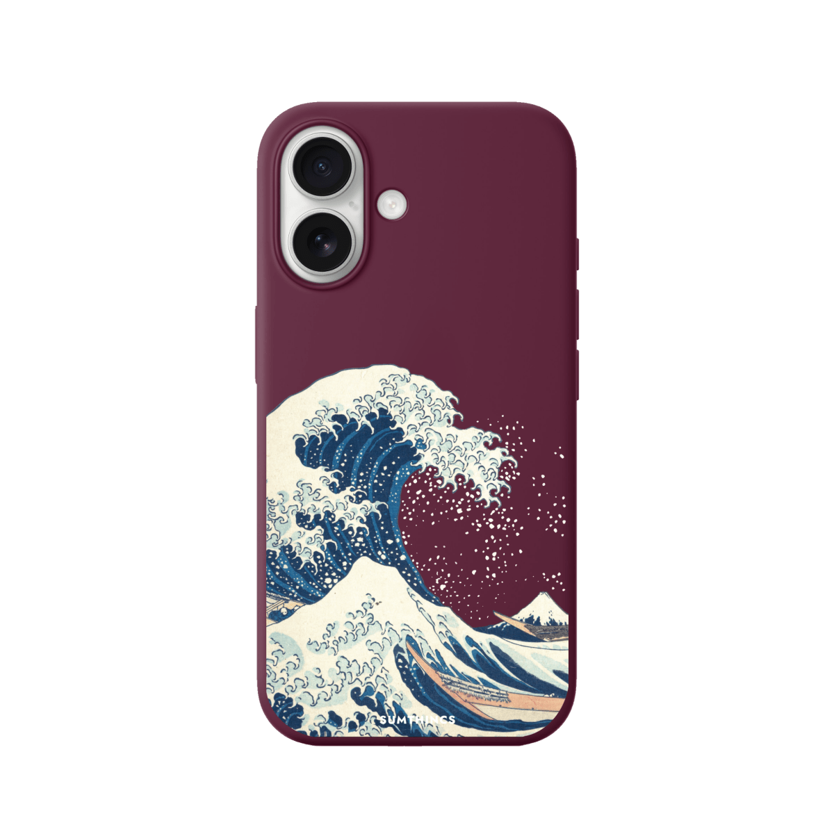 iPhone 17 Waves Premium Telefon Kılıfı Bordo - SUMTHINCS