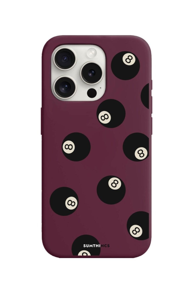 iPhone 7 Plus/8 Plus 8Ball Premium Telefon Kılıfı Bordo - SUMTHINCS