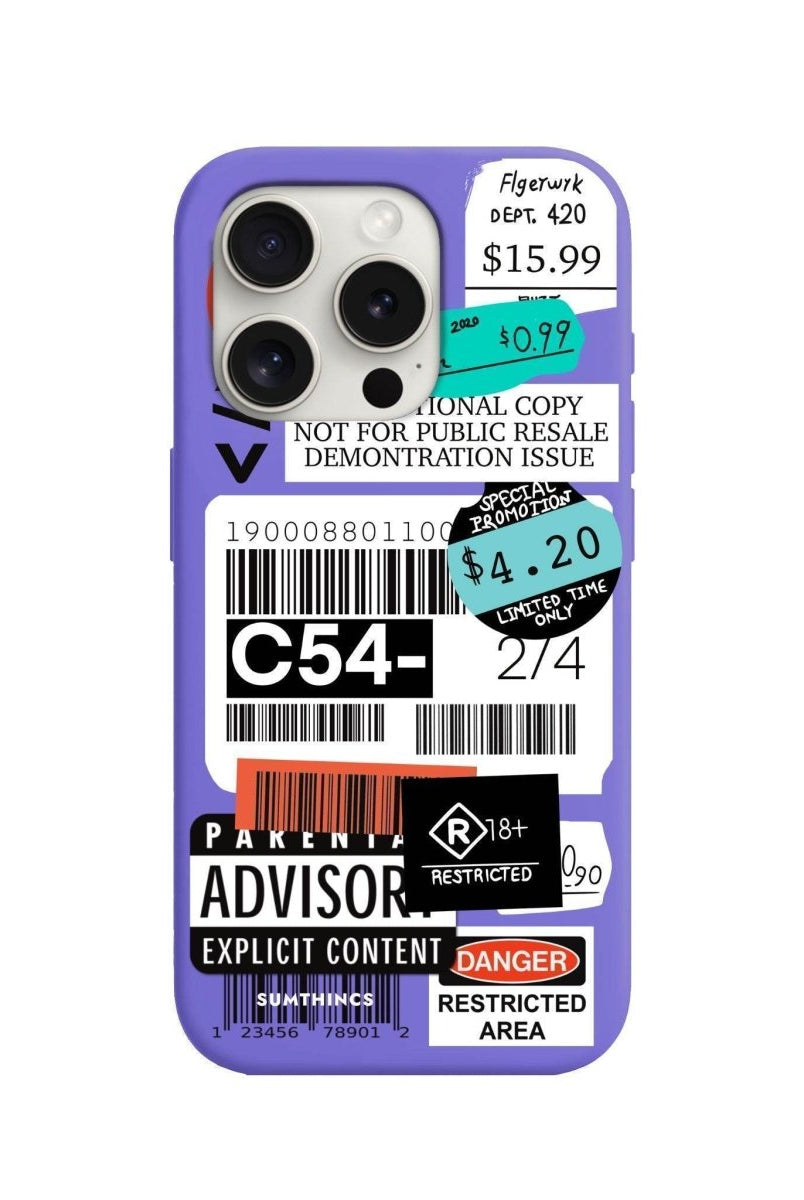 iPhone 7 Plus/8 Plus Barcode C54 Premium Telefon Kılıfı Lila - SUMTHINCS