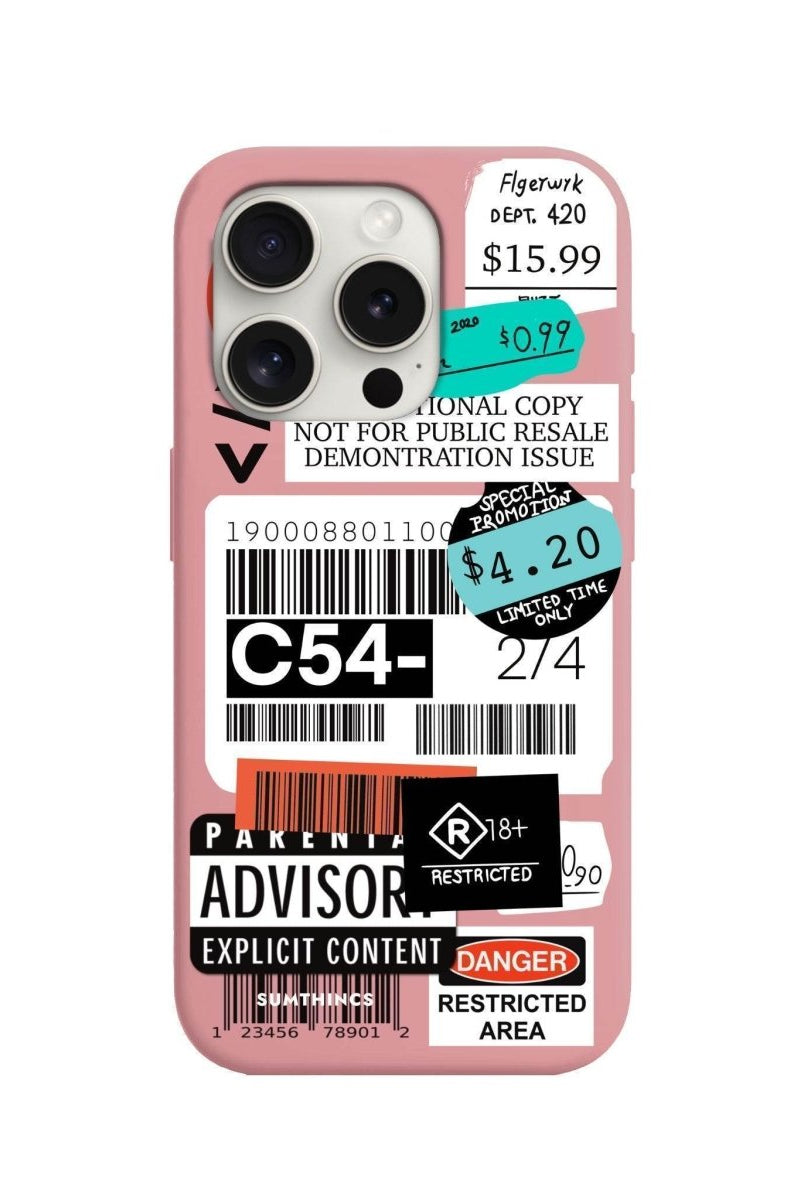 iPhone 7 Plus/8 Plus Barcode C54 Premium Telefon Kılıfı Pembe - SUMTHINCS