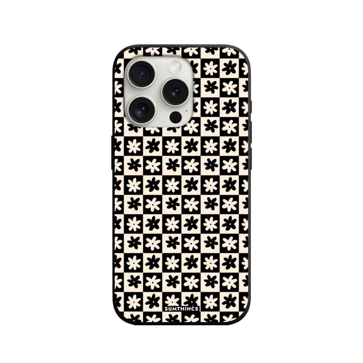 iPhone 7 Plus/8 Plus Check Flowers Premium Telefon Kılıfı - SUMTHINCS