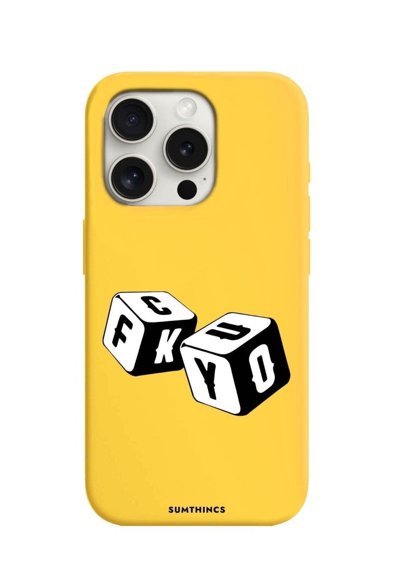 iPhone 7 Plus/8 Plus Fck You Premium Telefon Kılıfı Sarı - SUMTHINCS