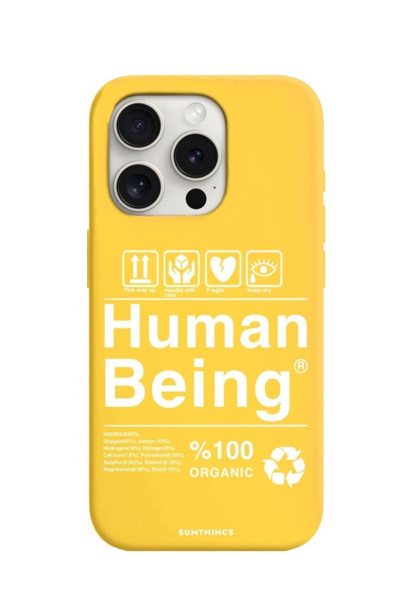 iPhone 7 Plus/8 Plus Human Being Premium Telefon Kılıfı Sarı - SUMTHINCS