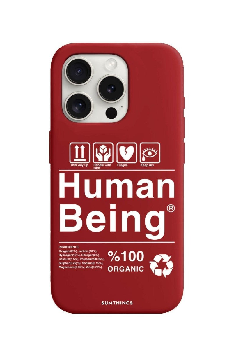 iPhone 7 Plus/8 Plus Human Being Premium Telefon Kılıfı Kırmızı - SUMTHINCS