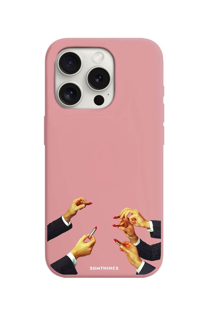 iPhone 7 Plus/8 Plus Lipstick Premium Telefon Kılıfı Pembe - SUMTHINCS