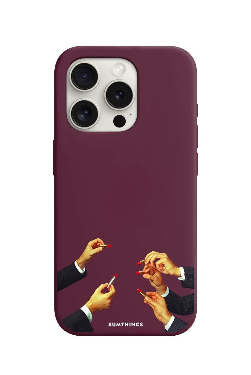 iPhone 7 Plus/8 Plus Lipstick Premium Telefon Kılıfı Bordo - SUMTHINCS