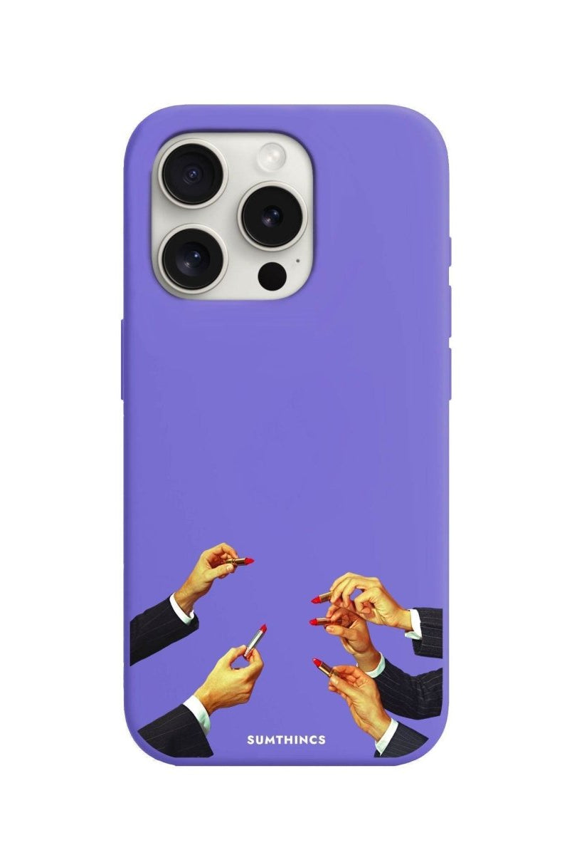 iPhone 7 Plus/8 Plus Lipstick Premium Telefon Kılıfı Lila - SUMTHINCS