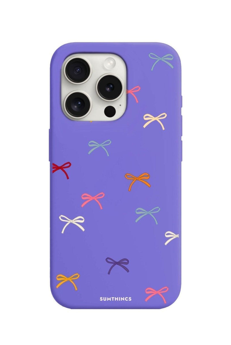 iPhone 7 Plus/8 Plus Little Bows Premium Telefon Kılıfı Lila - SUMTHINCS