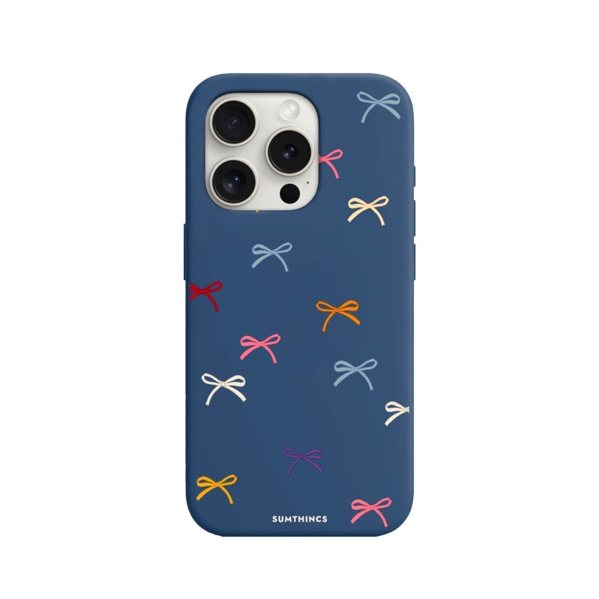 iPhone 7 Plus/8 Plus Little Bows Premium Telefon Kılıfı Pasifik Mavi - SUMTHINCS