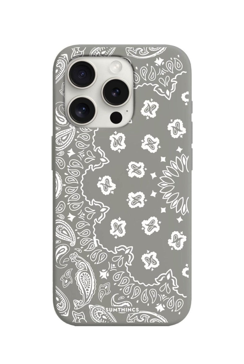 iPhone 7 Plus/8 Plus Paisley Premium Telefon Kılıfı Gri - SUMTHINCS