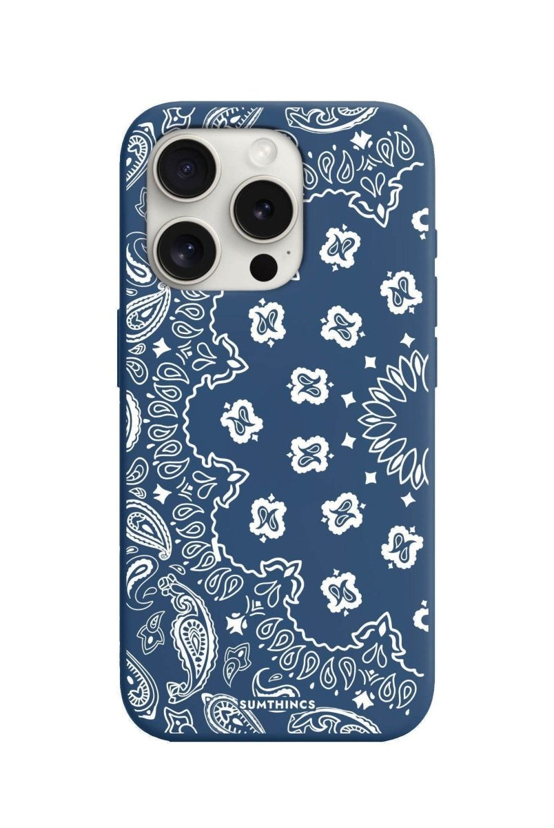 iPhone 7 Plus/8 Plus Paisley Premium Telefon Kılıfı Pasifik Mavi - SUMTHINCS