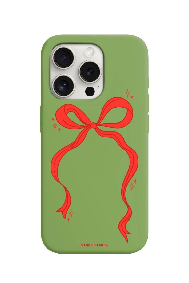 iPhone 7 Plus/8 Plus Red Bow Premium Telefon Kılıfı Fıstık Yeşili - SUMTHINCS