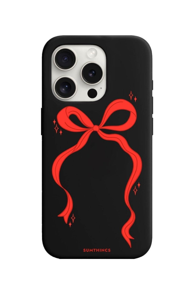 iPhone 7 Plus/8 Plus Red Bow Premium Telefon Kılıfı Siyah - SUMTHINCS