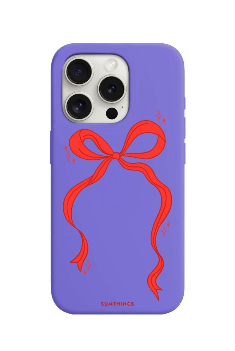 iPhone 7 Plus/8 Plus Red Bow Premium Telefon Kılıfı Lila - SUMTHINCS
