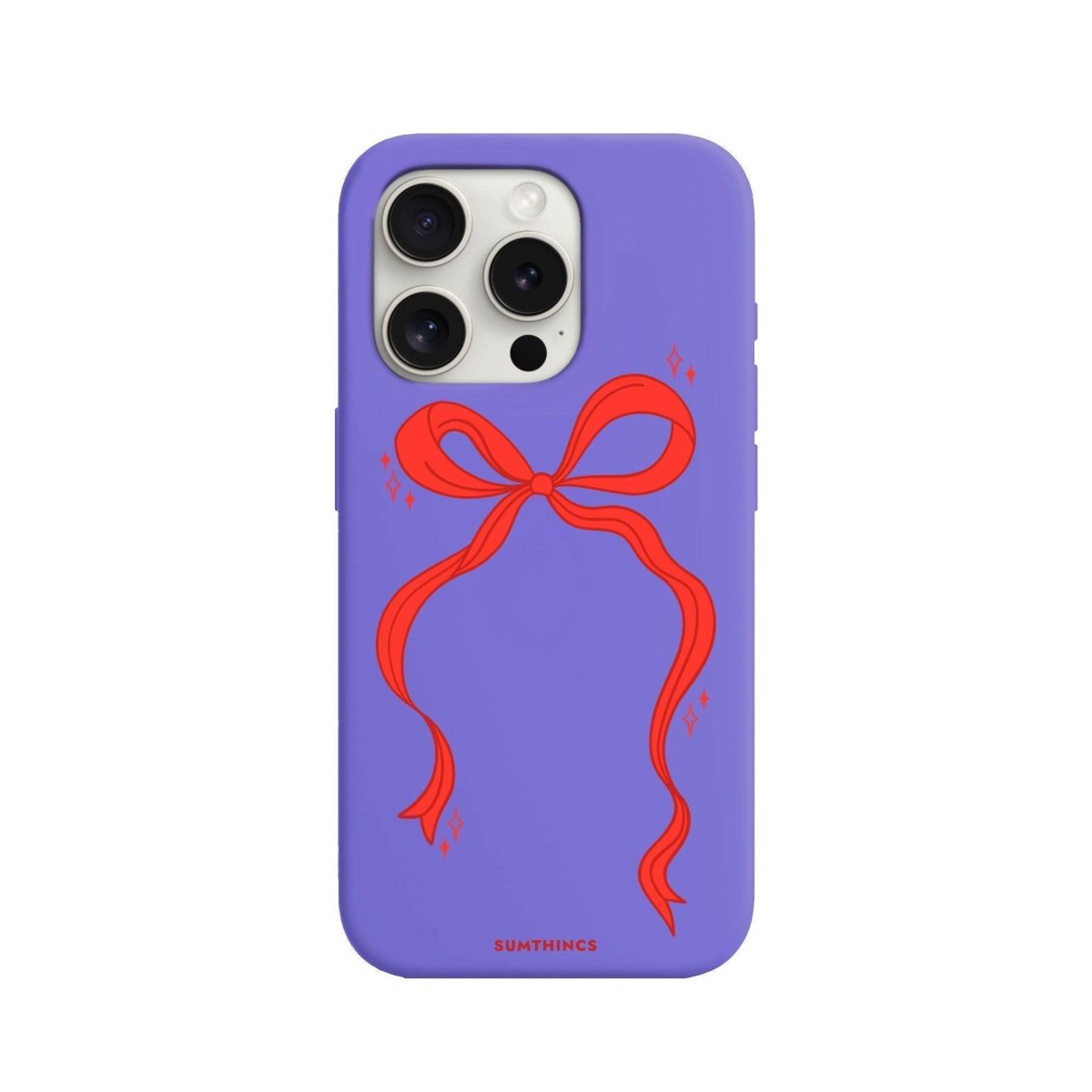 iPhone 7 Plus/8 Plus Red Bow Premium Telefon Kılıfı Lila - SUMTHINCS