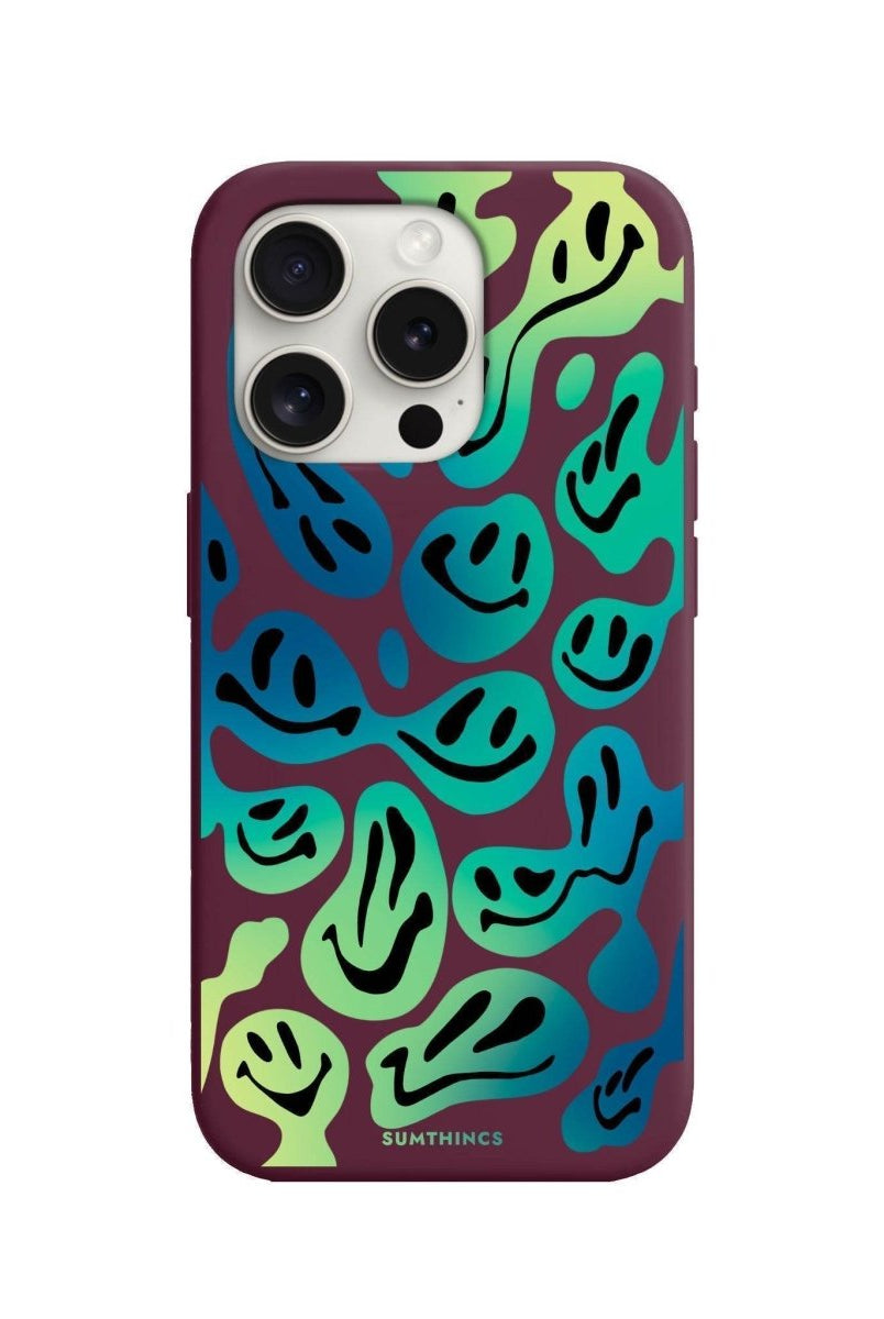 iPhone 7 Plus/8 Plus Smiley Premium Telefon Kılıfı Bordo - SUMTHINCS