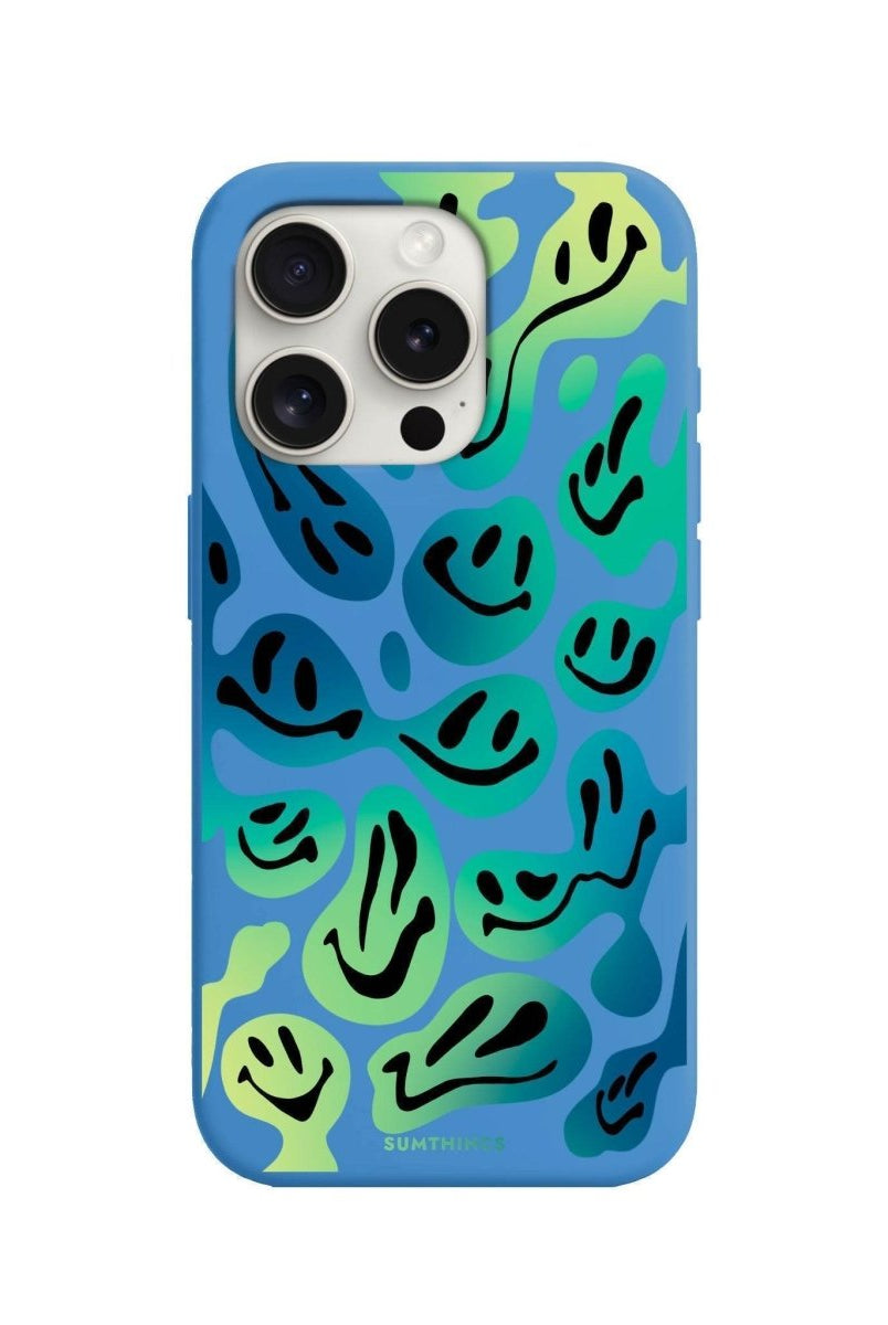 iPhone 7 Plus/8 Plus Smiley Premium Telefon Kılıfı Mavi - SUMTHINCS