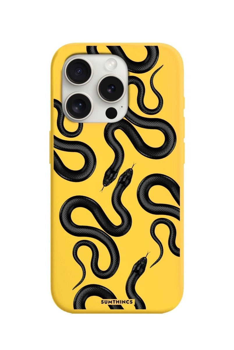 iPhone 7 Plus/8 Plus Snakes Premium Telefon Kılıfı Sarı - SUMTHINCS