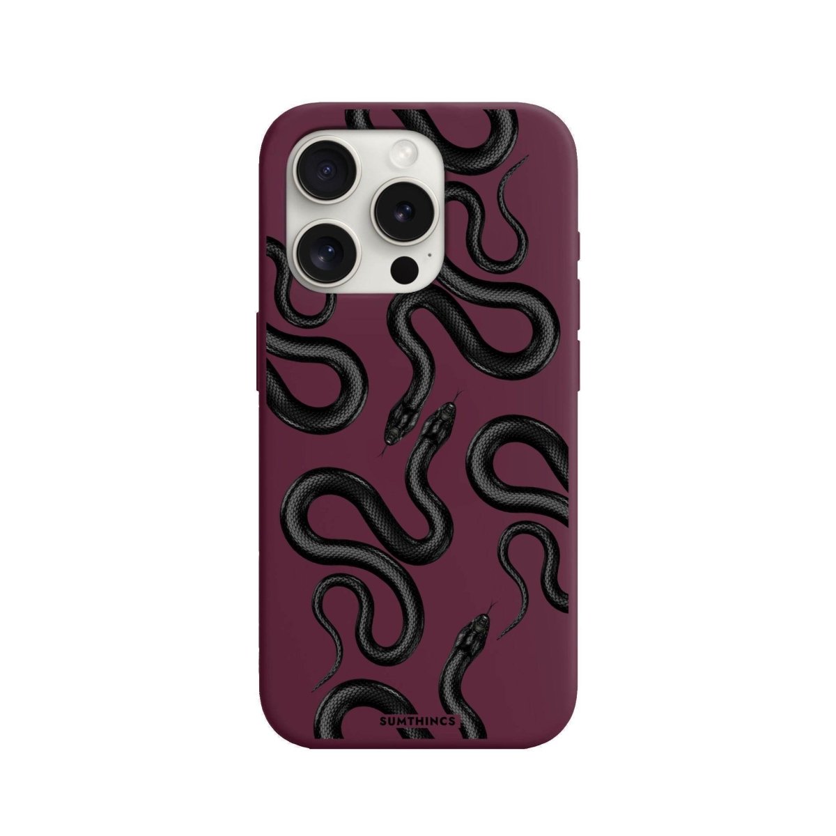 iPhone 7 Plus/8 Plus Snakes Premium Telefon Kılıfı Bordo - SUMTHINCS