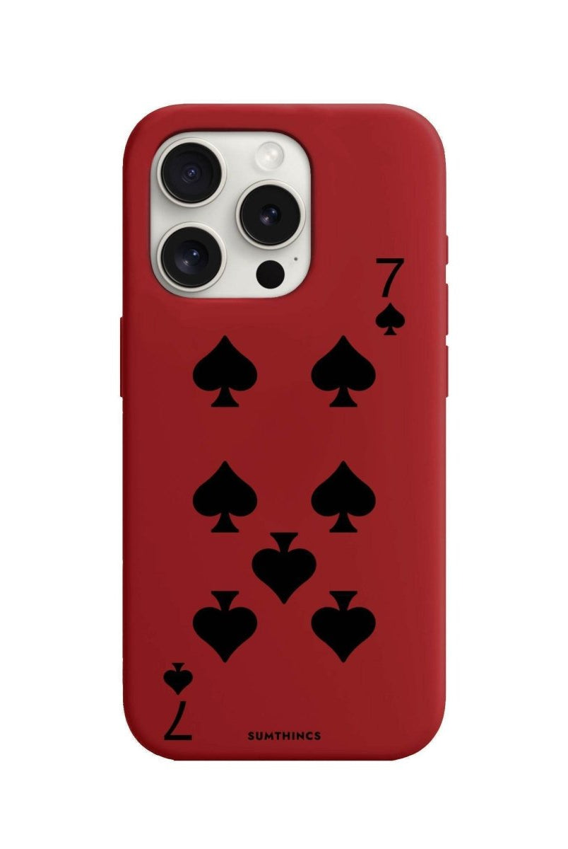 iPhone 7 Plus/8 Plus Spade7 Premium Telefon Kılıfı Kırmızı - SUMTHINCS