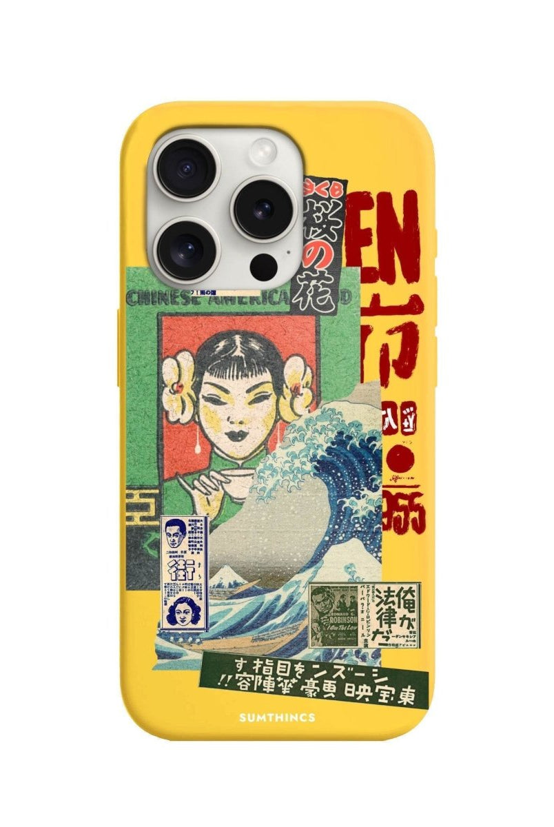 iPhone 7 Plus/8 Plus Vintage Poster Premium Telefon Kılıfı Sarı - SUMTHINCS