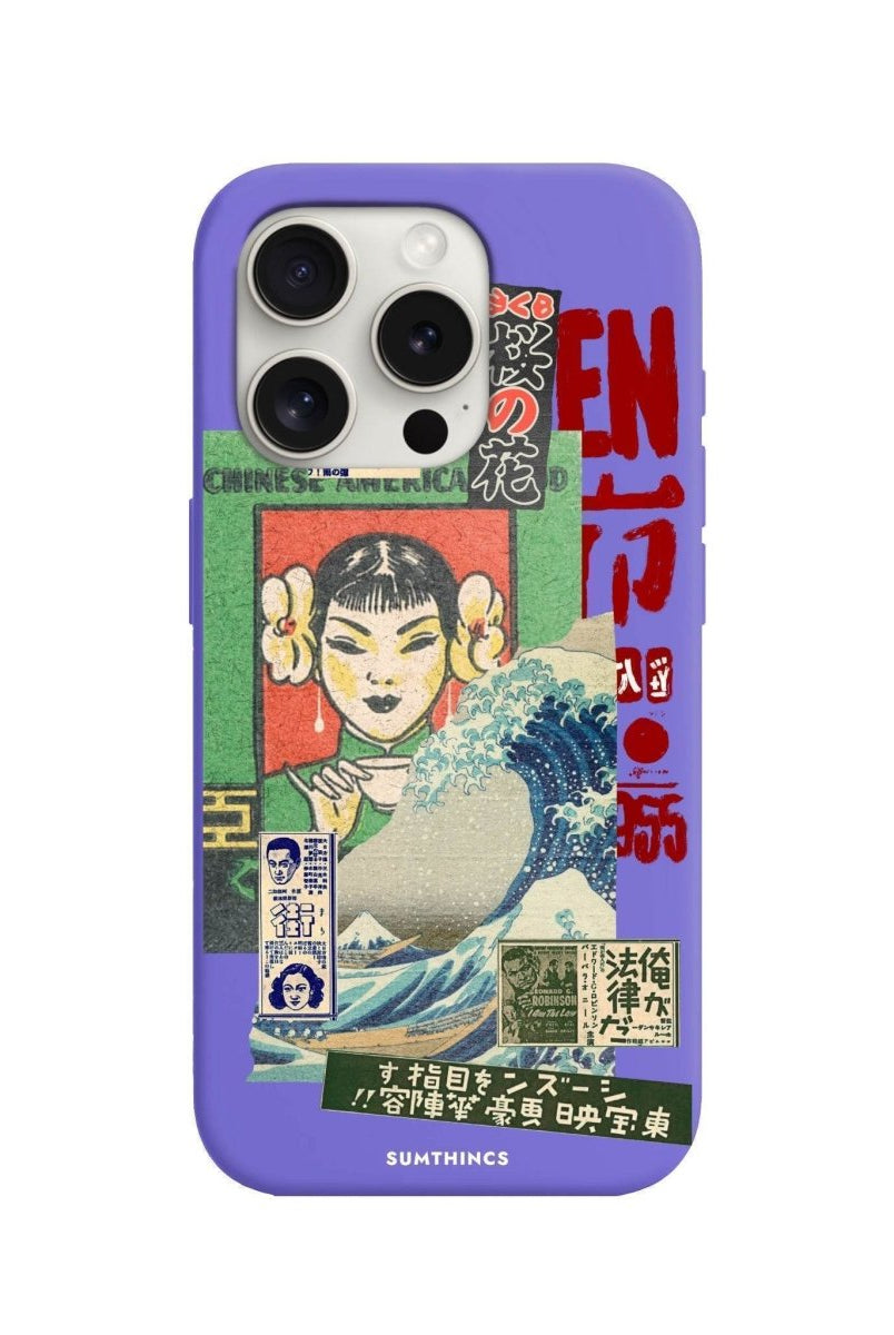 iPhone 7 Plus/8 Plus Vintage Poster Premium Telefon Kılıfı Lila - SUMTHINCS