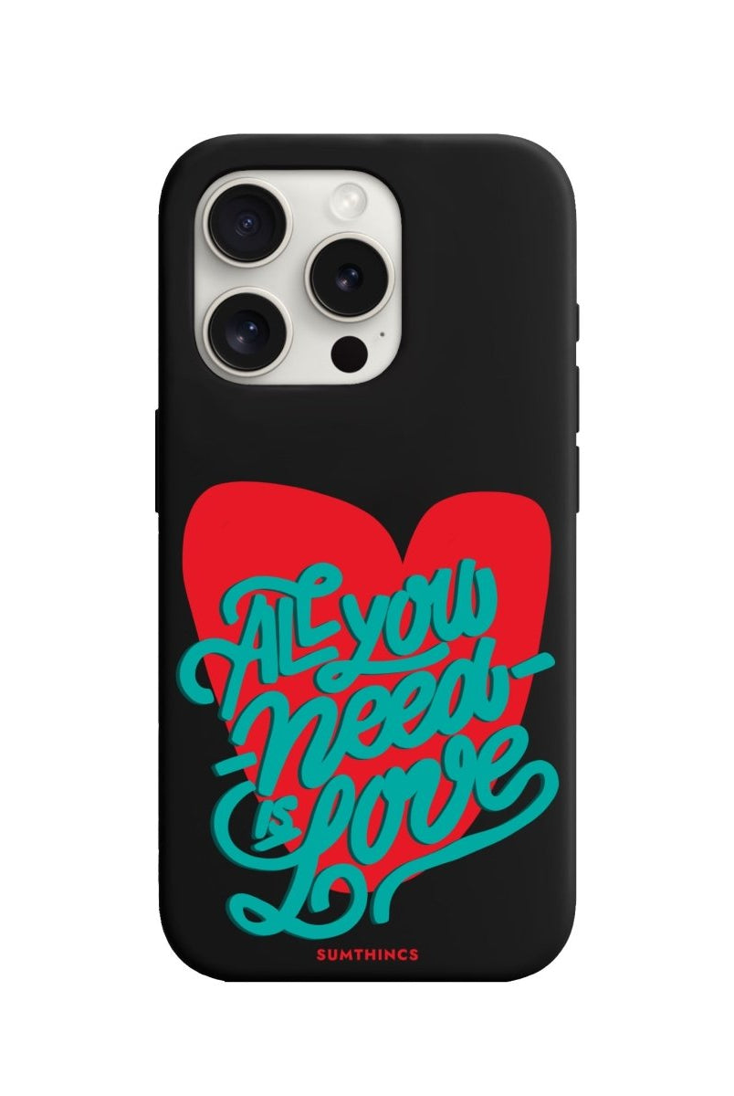 iPhone 7/8/SE 2020 All You Need is Love Premium Telefon Kılıfı Siyah - SUMTHINCS