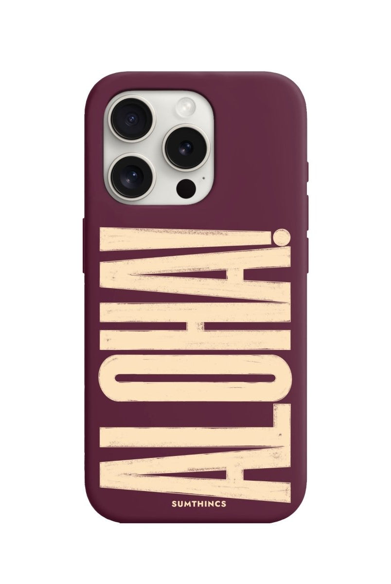 iPhone 7/8/SE 2020 Aloha Premium Telefon Kılıfı Bordo - SUMTHINCS