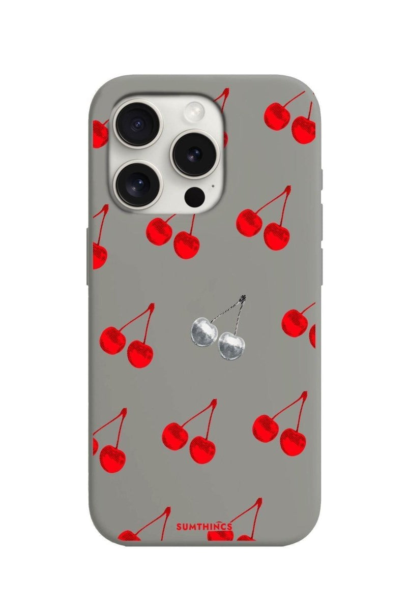iPhone 7/8/SE 2020 Disco Cherry Premium Telefon Kılıfı Gri - SUMTHINCS