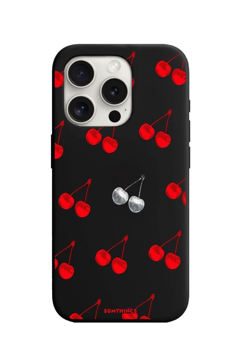 iPhone 7/8/SE 2020 Disco Cherry Premium Telefon Kılıfı Siyah - SUMTHINCS
