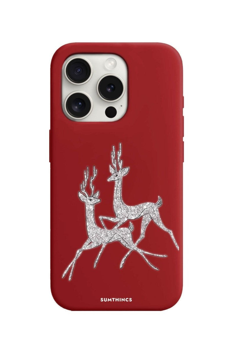 iPhone 7/8/SE 2020 Disco Deers Premium Telefon Kılıfı Kırmızı - SUMTHINCS