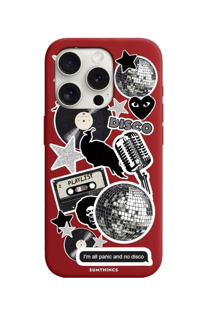 iPhone 7/8/SE 2020 Disco Stickers Premium Telefon Kılıfı Kırmızı - SUMTHINCS