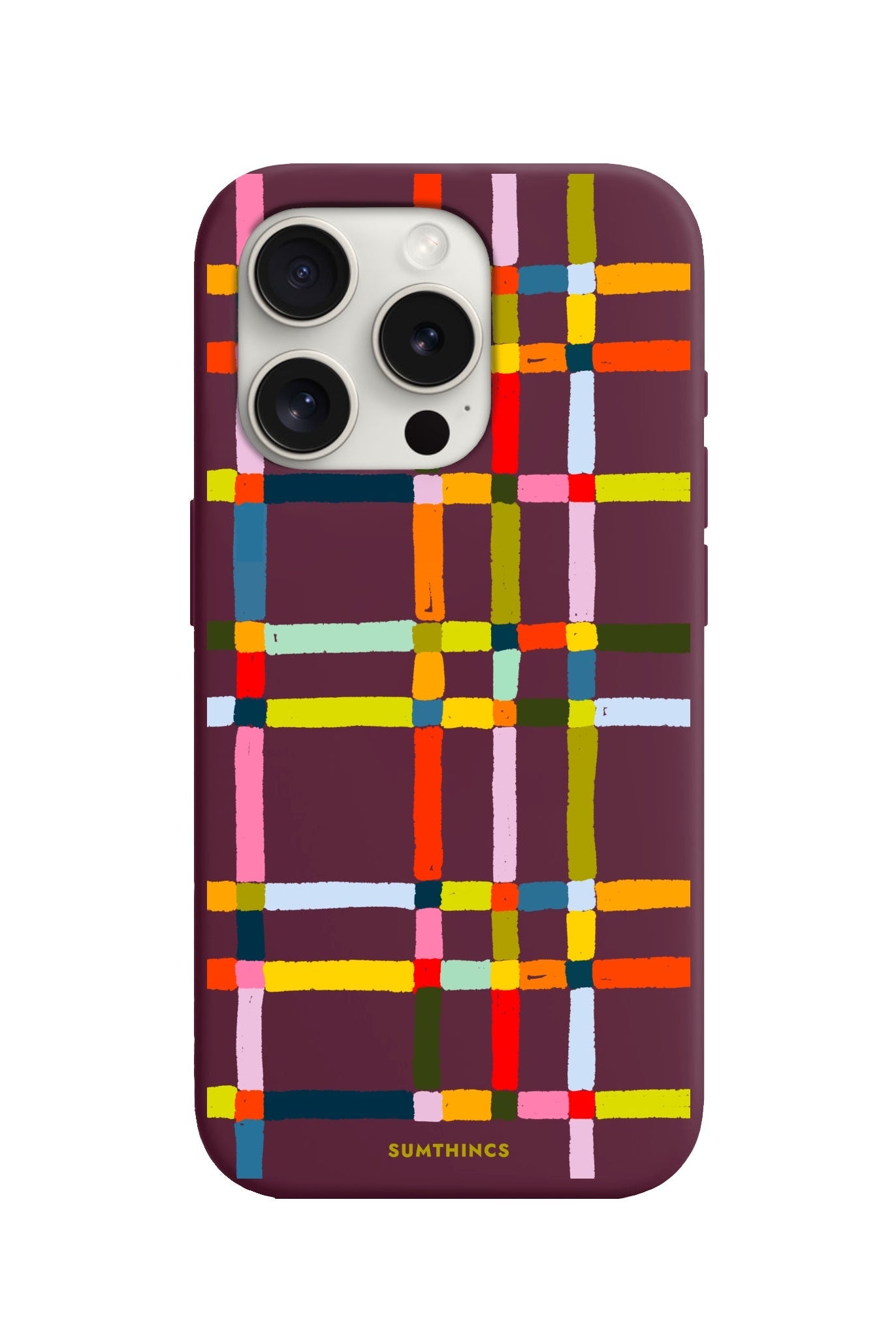 iPhone 7/8/SE 2020 Sunny Stripes Premium Telefon Kılıfı Bordo - SUMTHINCS