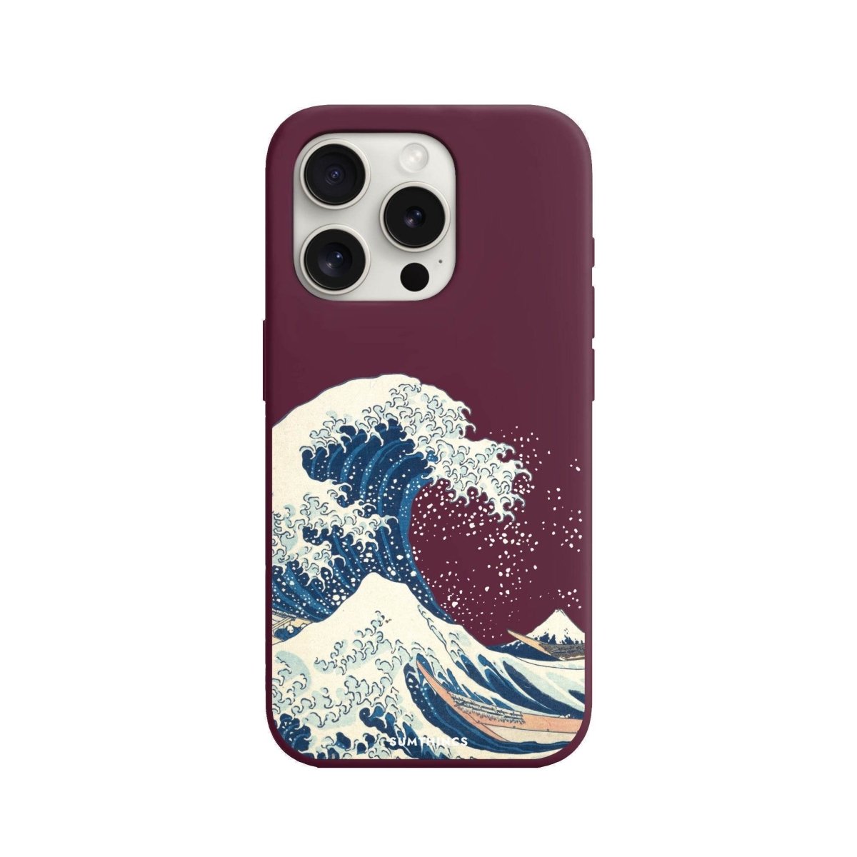 iPhone 7/8/SE 2020 Waves Premium Telefon Kılıfı Bordo - SUMTHINCS