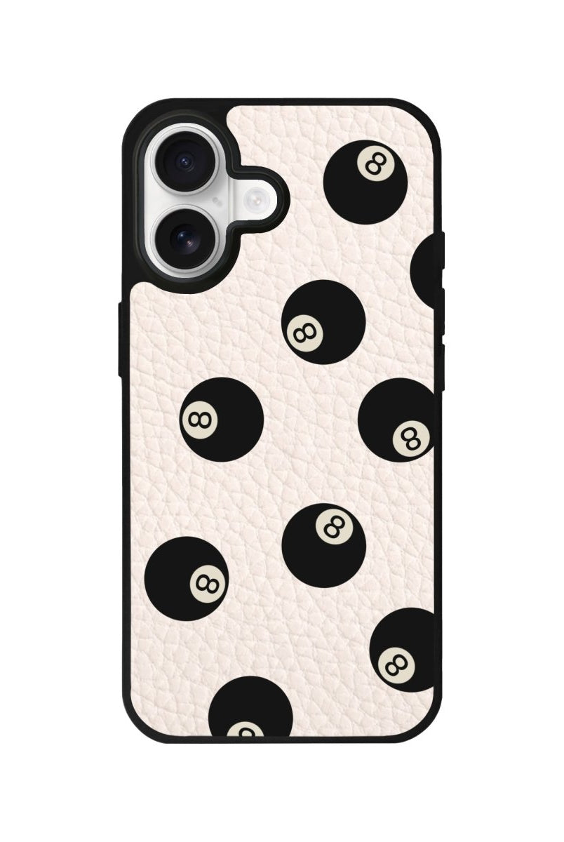 iPhone 8Ball Leather Deri Telefon Kılıfı Bej - Sumthincs